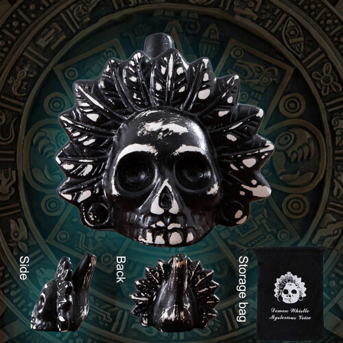 (C) Aztec Death Whistle-Authentic Ancient Aztec Whistle With Human Sounding Screams 2