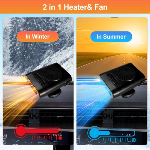 Car Heater 12V, 200W Portable Car Heaters That Plug Into Cigarette 1