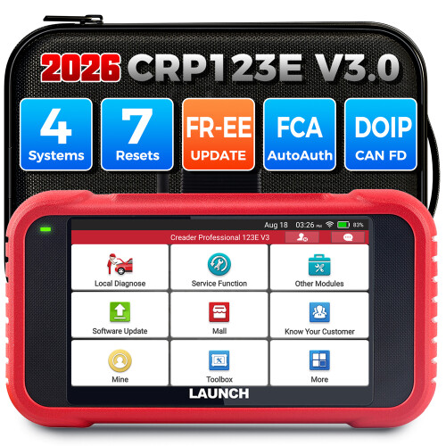 LAUNCH CRP123E V3.0 OBD2 Scanner, 5 inch scherm, 7+ Reset Service, voor auto diagnose 1