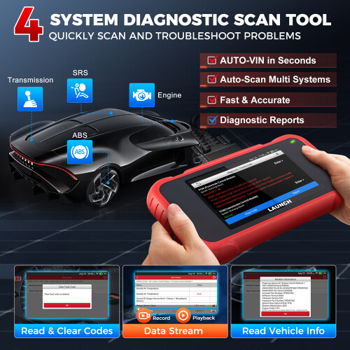 LAUNCH CRP123E V3.0 OBD2 Scanner, 5 inch scherm, 7+ Reset Service, voor auto diagnose 2