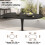 Modern Extendable Oval Dining Table for 4-6, Black 3