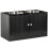 Raised Pet Feeder, with Two Bowls, Storage - Black 1
