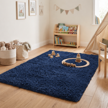 (Navy, 120x170) Large Living Room Rugs Non Slip Area Rug Hallway Runner Rug Kitchen
