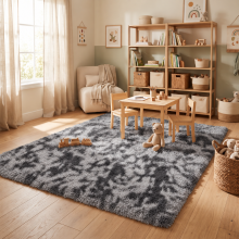 (Tye Dye Grey, 140x200) Large Living Room Rugs Non Slip Area Rug Hallway Runner Rug Kitchen
