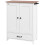 Pet Feeding Station with Raised Dog Bowls, Adjustable Panel, Hooks, White 2