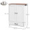 Pet Feeding Station with Raised Dog Bowls, Adjustable Panel, Hooks, White 5