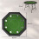 8 Player Folding Poker Table, Portable Octagon Blackjack Table with Cup Holders, Padded Edge, Green 5