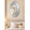 Unstructured 2-D Border Silver Wall Mirror 90x60Cm 3