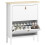 Modern Two-Drawer Shoe Cabinet - White 1