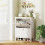 Modern Two-Drawer Shoe Cabinet - White 3