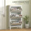 Modern Three-Drawer Shoe Cabinet - White 6