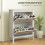 Modern Two-Drawer Shoe Cabinet - White 6