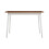108cm Dining Table - Reddish Brown Wood Top with White Base, Seats 4 4