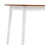 108cm Dining Table - Reddish Brown Wood Top with White Base, Seats 4 6