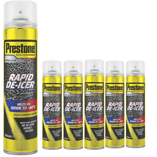 Prestone Prestone Rapid De-Icer Spray For Windscreen -40ᵒC Multipack 6 Pack