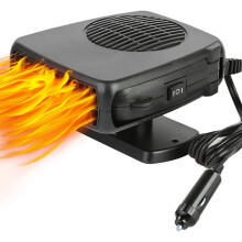 Leaflai 12V Car Heater - 150W Portable Auto Heater Anti-Fog Car Defroster That Plug into Cigarette Lighter, Winter Auto Defrogger Kit with Ergonomical
