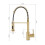 Gold Pull Down Kitchen Faucet - 304 Stainless Steel Spring Design with WRAS, 43cm 7