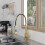 Gold Pull Down Kitchen Faucet - 304 Stainless Steel Spring Design with WRAS, 43cm 1