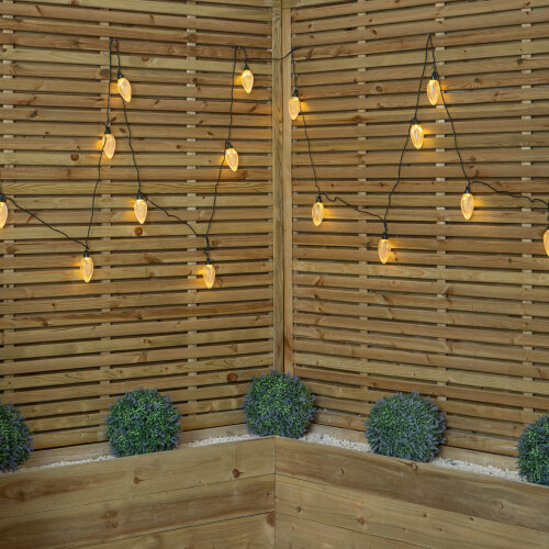 Premier Set of 20 Pine Cone Christmas String Lights with 80 Warm White LEDs 1