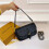 (Black) Vintage presbyopic postman armpit bag flip baguette saddle bag 1