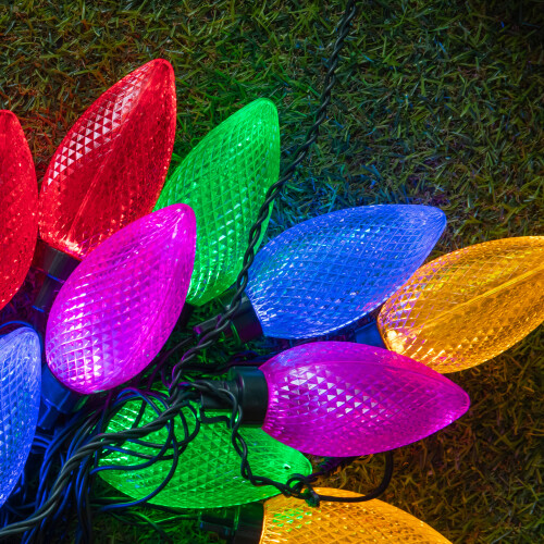 Premier Set of 20 Pine Cone Christmas String Lights with 80 Multi-Coloured LEDs 1