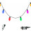 Premier Set of 20 Pine Cone Christmas String Lights with 80 Multi-Coloured LEDs 11