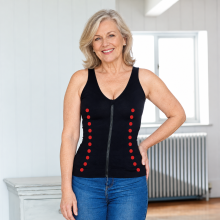 Slimming Vest with Zipper Black 10-12