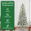 VidaXL vidaXL Artificial Hinged Christmas Tree Green and White 240 cm 6