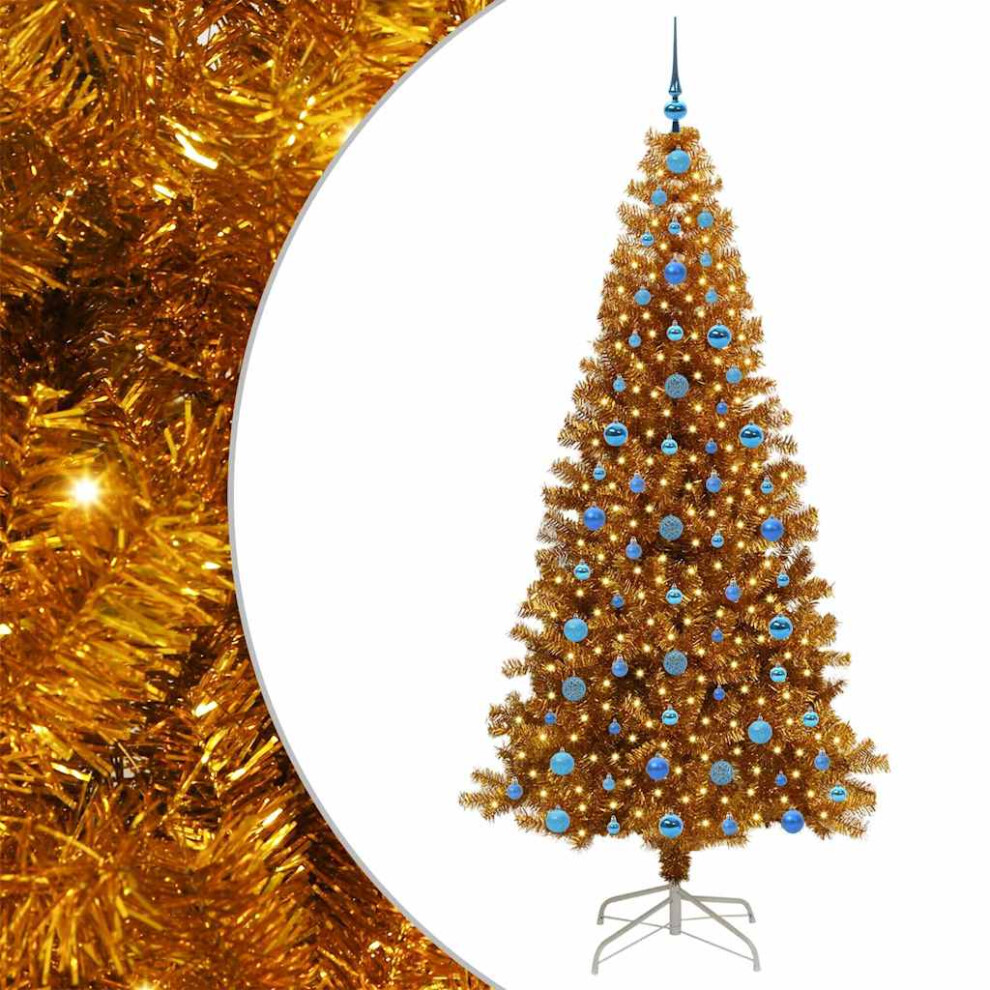 Vidaxl Christmas Tree Gold 210 Cm Pet