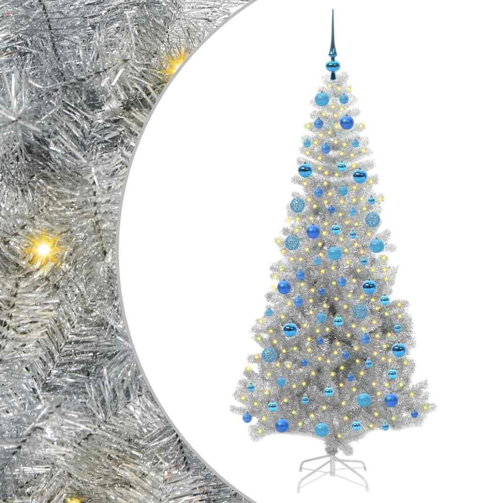 Vidaxl Christmas Tree Silver 180 Cm Pet