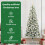 VidaXL vidaXL Artificial Hinged Christmas Tree Green and White 210 cm 6