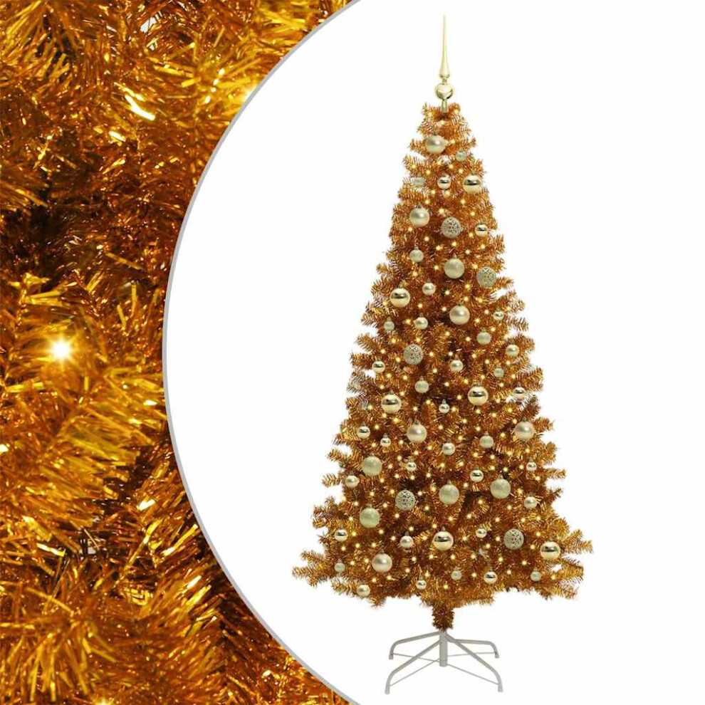 Vidaxl Christmas Tree Gold 210 Cm Pet
