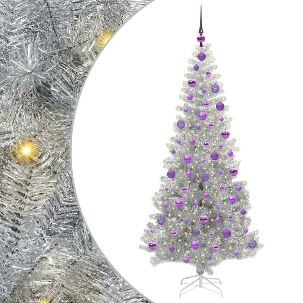 Vidaxl Christmas Tree Silver 180 Cm Pet