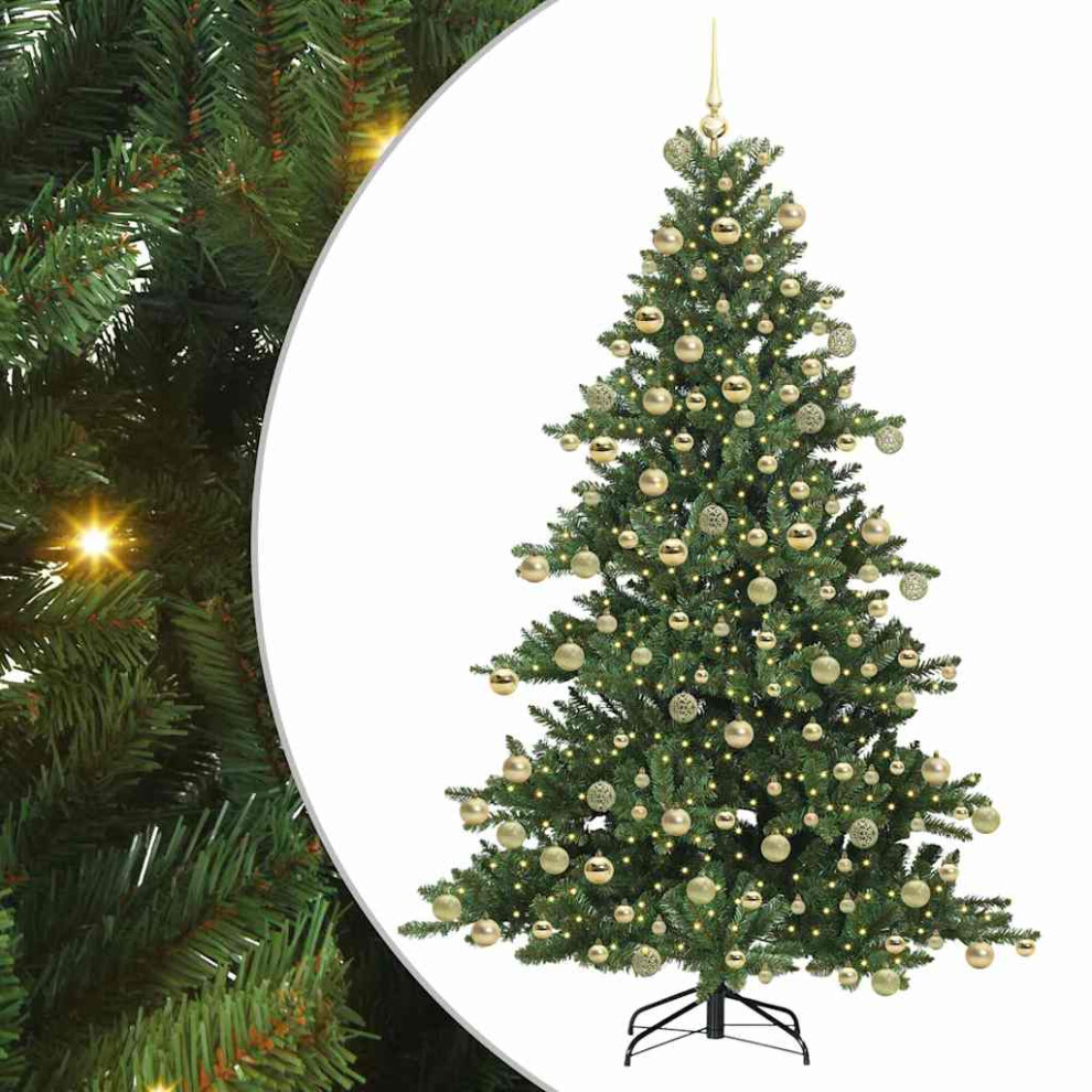 Vidaxl Artificial Hinged Christmas Tree Green 180 Cm Pvc And Steel
