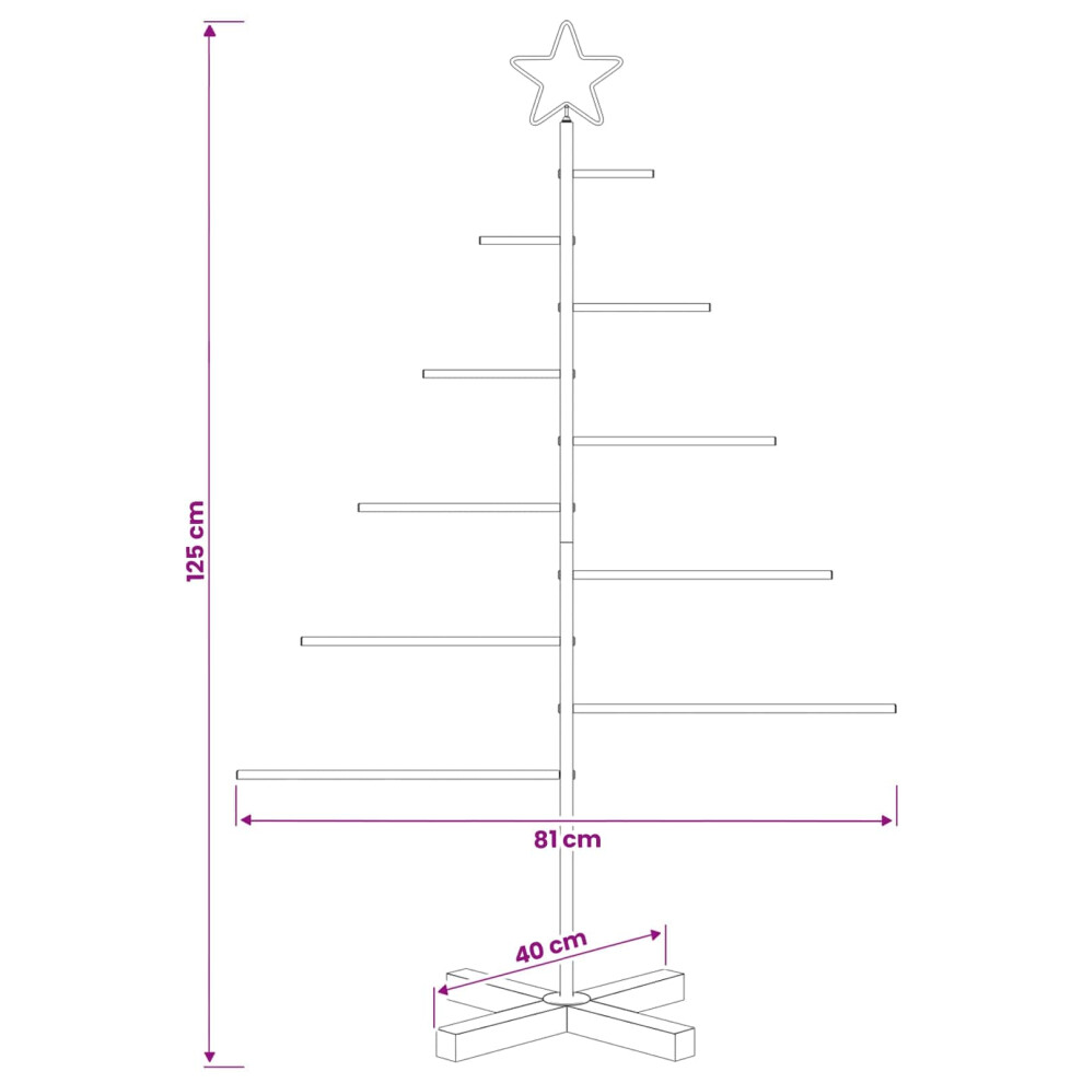 Vidaxl Metal Christmas Tree Kuopio 125 Cm Steel White