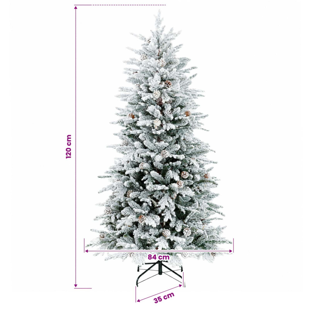 Vidaxl Artificial Hinged Christmas Tree 120 Cm 150 Leds Warm White