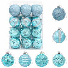 vidaXL Christmas Ball Set 36 pcs Turquoise Dia. 6 cm Polystyrene