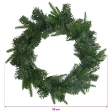 vidaXL Christmas Wreath Green Dia. 30 cm PVC and PE