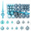 VidaXL vidaXL Christmas Ball Set 111 pcs Turquoise Dia. 6 cm Polystyrene 2