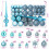 VidaXL vidaXL Christmas Ball Set 111 pcs Turquoise Dia. 6 cm Polystyrene 1