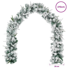 vidaXL Christmas Garland Green and White 270 cm PVC and PE