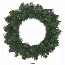 vidaXL Christmas Wreath Green Dia. 30 cm PVC