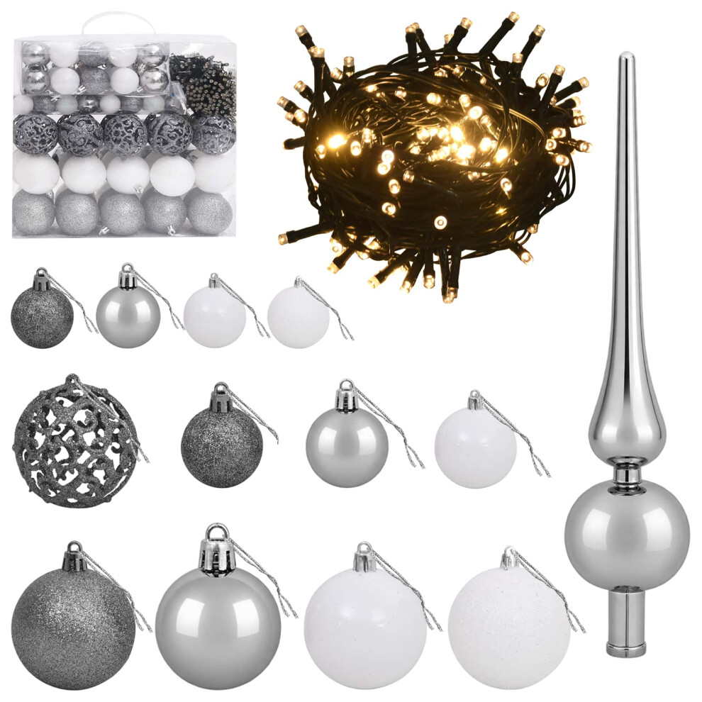 Vidaxl Artificial Christmas Tree With Bauble 240 Cm 300 Leds