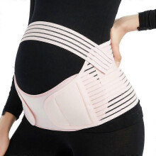 (M, Pink) Pregnancy Support Belt Maternity Belly Band Breathable Back Bump Pelvis Post Maternity Belt