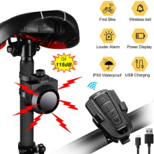 115dB Bicycle Alarm Wireless Bike Vibration Alarm USB Electric Alarm+Remote UK