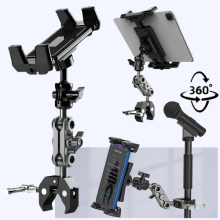 Tablet Ipad Holder Bike Handlebar Mount Clamp Phone Tablet Music Stand Holder UK