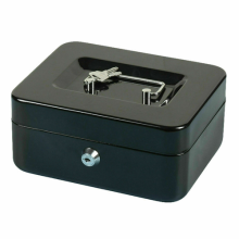 Metal Cash Box Money Bank Deposit Steel Tin Security Safe Petty Key Lockable