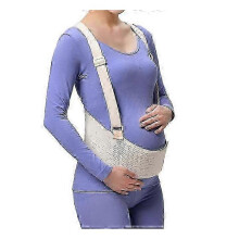 (L, beige) Pregnancy Support Maternity Belt With Shoulder Strap