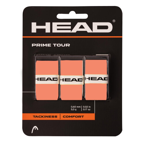 HEAD HEAD Prime Tour Overgrip 3 Pack Salmon