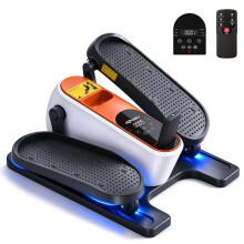 RYGEO Under Desk Elliptical Machine, Leg Exerciser Sitting Down, Electric Seated Pedal Exerciser for Senior & Home Office, Forward & Reverse, Manual &